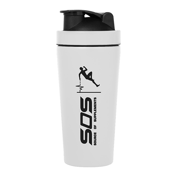 White SOS Premium Steel Shaker